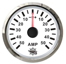 Ampèremeter met shunt 50 A wit/glanzend