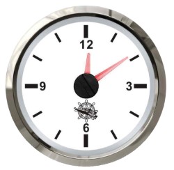 Horloge au quartz blanc/polie 