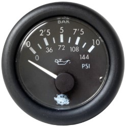 Medidor de pressão de óleo 0-10bar 12V