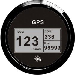 Tachometer kompas míle pult GPS čierna / čierna