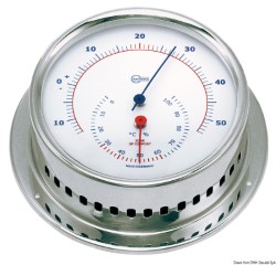 Barigo Sky Hygro-termometer poleret SS / hvid