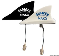 Weiße MAKO GLOMEX UKW-Antenne