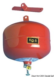 Πυροσβεστήρας ψεκασμού σκόνης σε σχήμα βαρελιού 6 κιλών