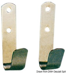 Pair of holding hooks polished SS 22-32 mm 