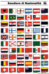 Codestickers met vlaggen van het land
