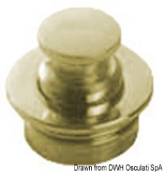 Polished brass knob 19 mm 