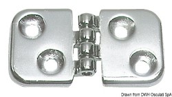 Chromed brass hinge 60x32 mm 