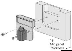 Recess fit lock for doors and drawers 