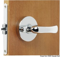 Recess-fit simple lock chromed brass 68x60x9 mm 