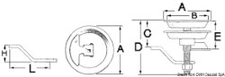 Podnośnik zatrzaskowy polerowany na lustro AISI316 90 mm