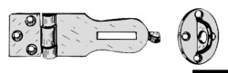 Застежка и скоба из хромированной латуни 95x25 мм