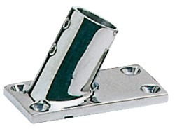 Relingstützenhalter, rechteckig AISI316 60° 25 mm 