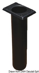 UV-gestabiliseerde poliep. hengelhouder vierkant zwart 230mm
