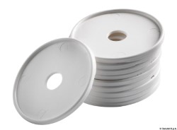 Ronde onderplaat wit polyethyleen Verpakking: 10 st.