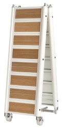 Foldable gangway lacquered white 210 cm 