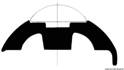 Белая основа профиля ПВХ 45 мм