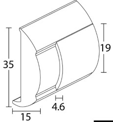 Siva PVC baza za prošireni profil 20
