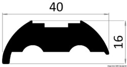 Schwarze PVC-Basis für gezogenes Profil 20