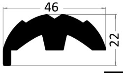 Schwarze PVC-Basis für Profil 28
