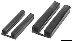 PVC stootlijst zwart 44x18 mm