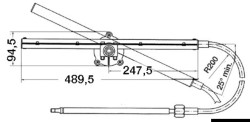 T 86 controle mech - 19' kabel