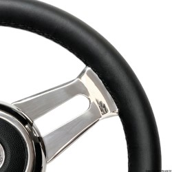 Steering wheel black leather 3-spoke Ø mm 350  