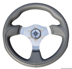 Tender steering wheel grey/polished SS Ø 300 mm 