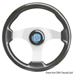 Steer.wheel TECHNIC silv / carb