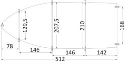Telone universale cm 427/488 grigio 300D 