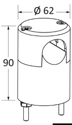 Accesorio lateral para T-Top Ø 32 mm
