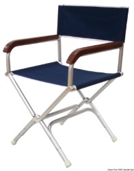 Directora plegable silla azul marino de poliéster