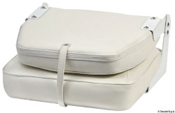 De Luxe seat w/foldable backrest white 