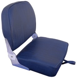 Seat w/foldable back navy blue vinyl cushion 