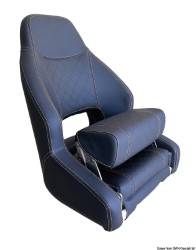 Ergonomic padded seat with Flip UP RM52 Dark blue 