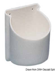 Glas-Dosenhalter PVC, weiß 100 mm Ø 72 mm 