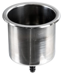 Delux Slim steel glass holder w/drain hole 