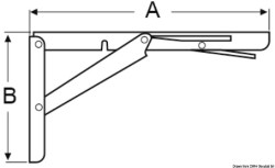 Einklappbarer Arm f.Tische 305x165 mm 250  