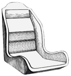 Anatomisk formet sæde