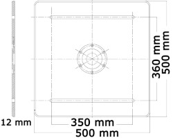 Piedestal kvadratisk base 500 x 500 mm