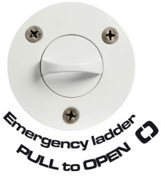 3-step emergency ladder w/ front screws 