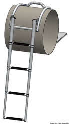 Quick-release ladder for dinghies 4 steps 