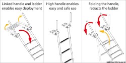 4-step telescopic ladder with handles 