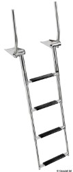 4-step telescopic ladder with handles 