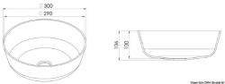 Nadgradni okrugli sudoper u Ocritech bijeloj boji Ø 300 mm