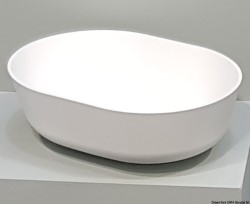 Bordplade semi-oval vask Ocritech hvid 350x260 mm 