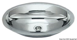 Ovale Spüle VA-Stahl, hochglanzpoliert 510x390 mm 