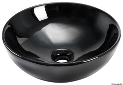 Półkulisty zlew ceramiczny czarny 365 mm