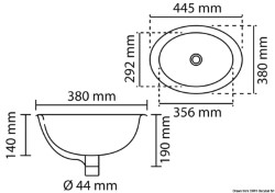 Oval diskbänk flush