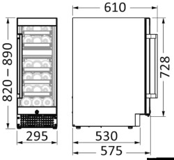 Винный холодильник двухзонный с компрессором 220 В