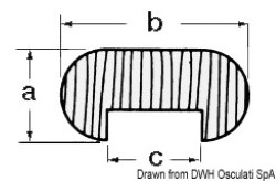 Profilul oval Teak 12,5x25x10,5